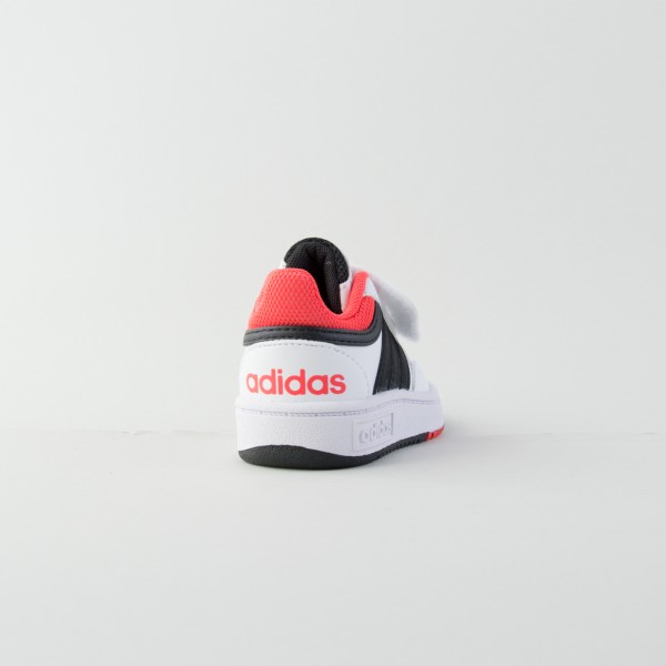 Adidas Sportswear Hoops Mid Παιδικο Παπουτσι Λευκο - Μαυρο - Κοκκινο