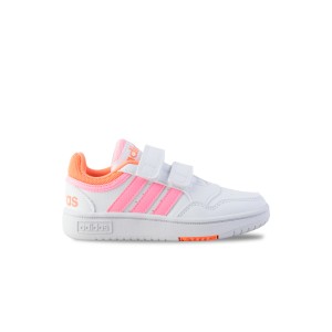 Adidas Hoops 3.0 CF 3 Stripes Παιδικο Παπουτσι Λευκο - Πορτοκαλι