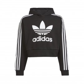 Adidas Originals Adicolor Cropped Εφηβικο Φουτερ Μαυρο