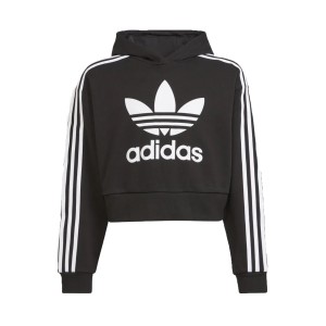Adidas Originals Adicolor Cropped Εφηβικο Φουτερ Μαυρο