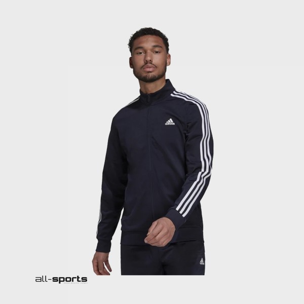 Adidas Primegreen Essentials Warm-Up 3S Track Ανδρικη Ζακετα Μπλε