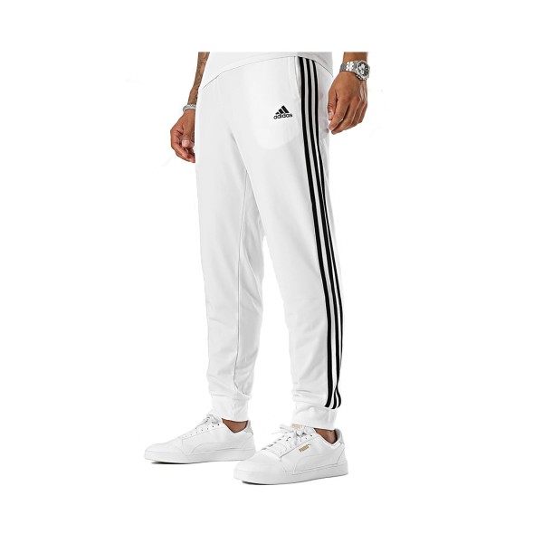 Adidas Primegreen Ess Warm-Up Tapered 3S Ανδρικη Φορμα Λευκη