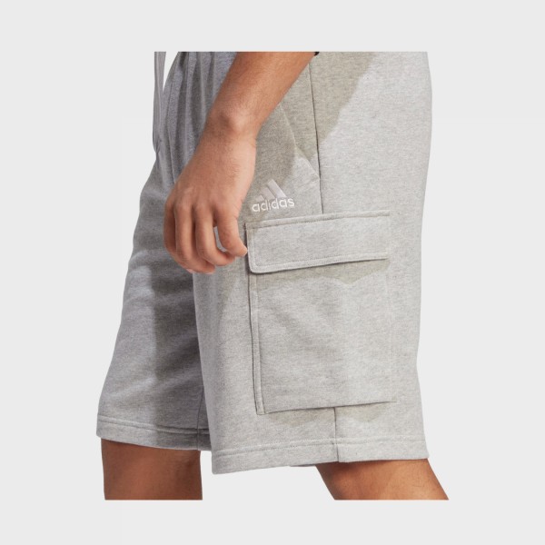 Adidas Essentials French Terry Cargo Pockets Ανδρικη Βερμουδα Γκρι