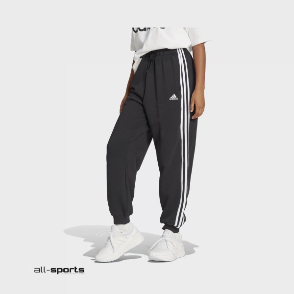 Adidas Essentials 3S French Terry Loose Fit Γυναικειο Παντελονι Μαυρο