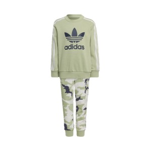 Adidas Originals Camo Crew Παιδικο Σετ Πρασινο