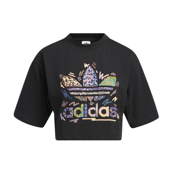 Adidas Originals Love Unites Crop Γυναικεια Μπλουζα Μαυρη