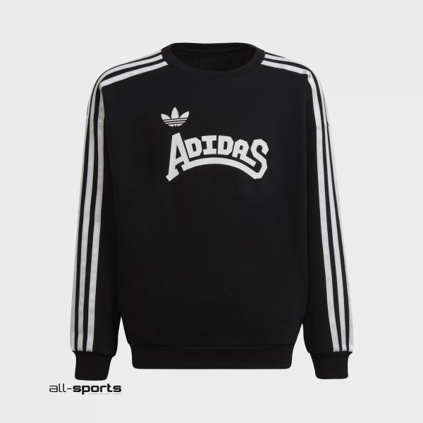 Adidas Originals Graphic Crew Εφηβικο Φουτερ Μαυρο