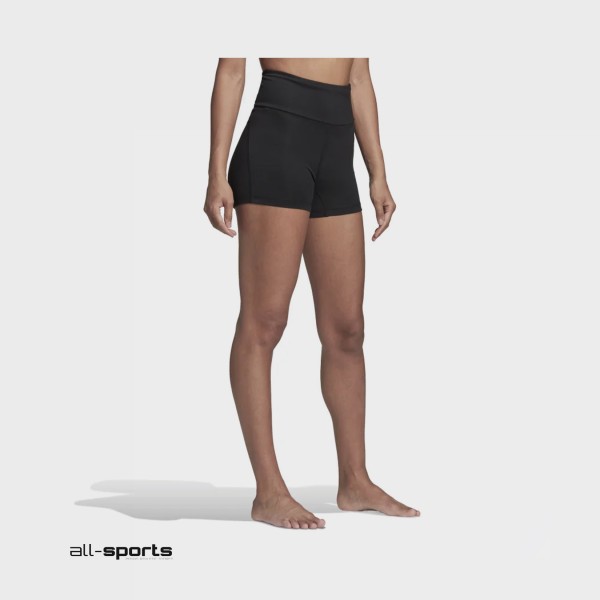 Adidas Yoga Essentials High - Waisted Γυναικειο Σορτσακι Μαυρο