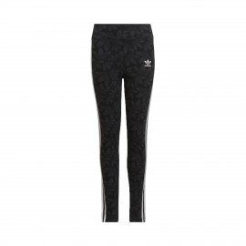 Adidas Originals High Waisted Allover Print Εφηβικο Κολαν Μαυρο