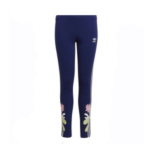 Adidas Originals Flower Print Εφηβικο Κολαν Μπλε