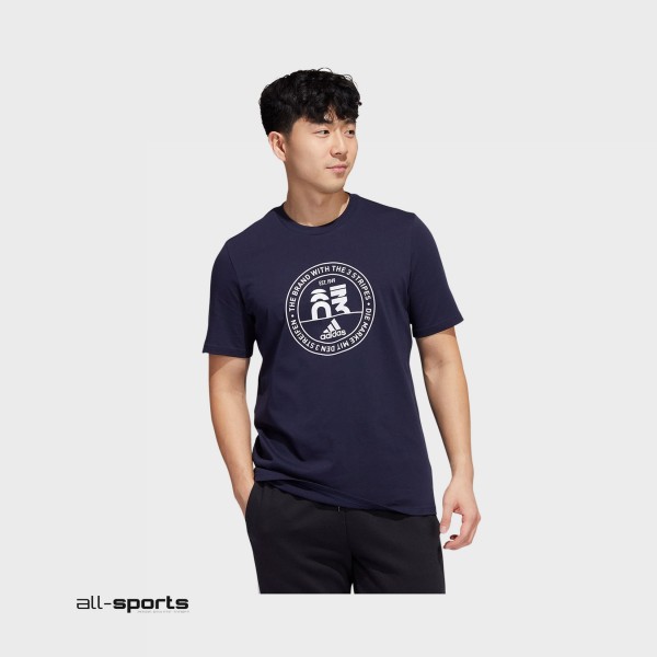 Adidas Sportswear Graphic Ανδρικη Μπλουζα Μπλε