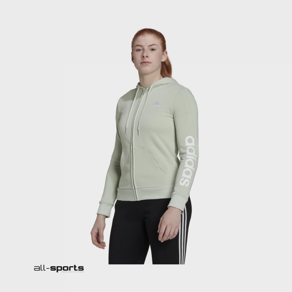 Adidas Essentials Logo Full-Zip Γυναικεια Ζακετα Βεραμάν