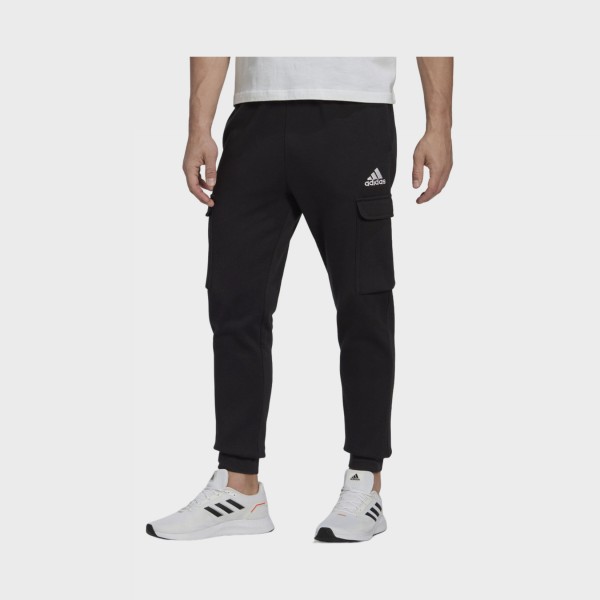 Adidas Sportswear Feelcozy Fleece Cargo Ανδρικο Παντελονι Μαυρο