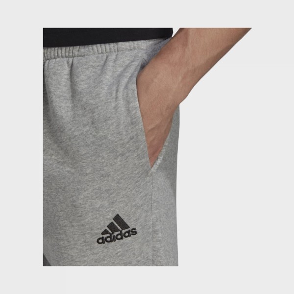 Adidas Sportswear Feelcozy Regular Tapered Small Logo Ανδρικο Παντελονι Γκρι