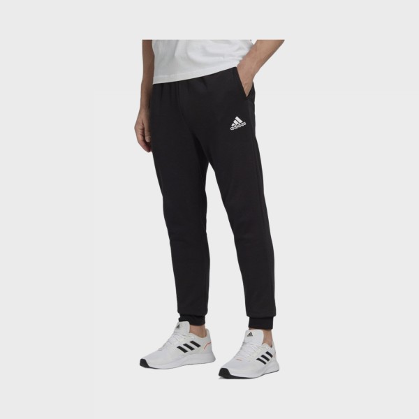 Adidas Sportswear Feelcozy Regular Tapered Small Logo Ανδρικο Παντελονι Μαυρη