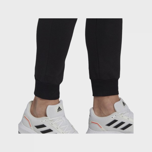 Adidas Sportswear Feelcozy Regular Tapered Small Logo Ανδρικο Παντελονι Μαυρη