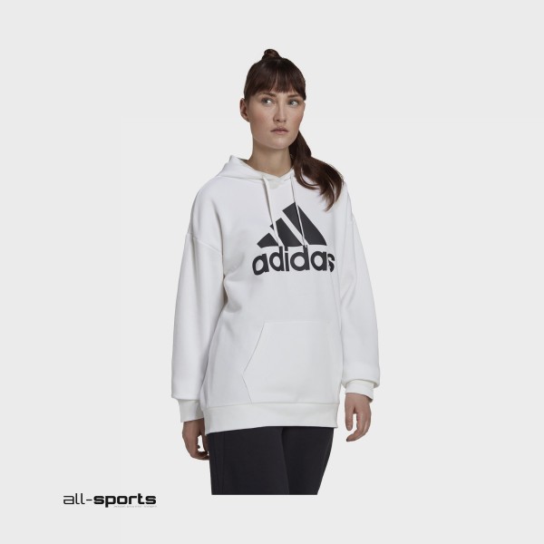 Adidas Logo Boyfriend Γυναικειο Φουτερ Λευκο