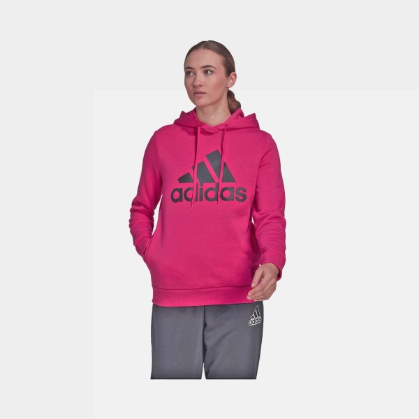 Adidas Essentials Loungewear Logo Fleece Γυναικειο Φουτερ Ροζ