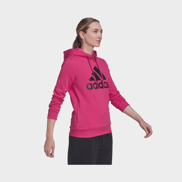 Adidas Essentials Loungewear Logo Fleece Γυναικειο Φουτερ Ροζ