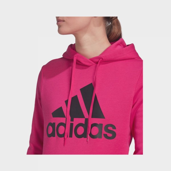 Adidas Essentials Loungewear Logo Fleece Γυναικειο Φουτερ Ροζ