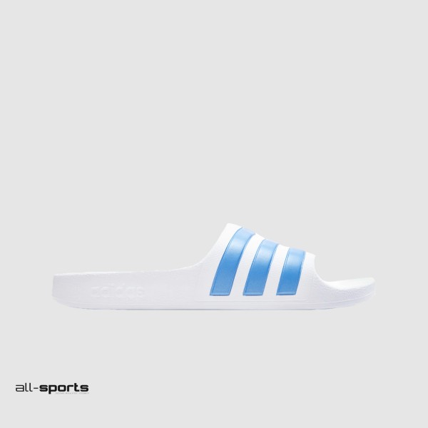 Adidas Adilette Aqua Slides Unisex Παντοφλες Λευκο - Μπλε