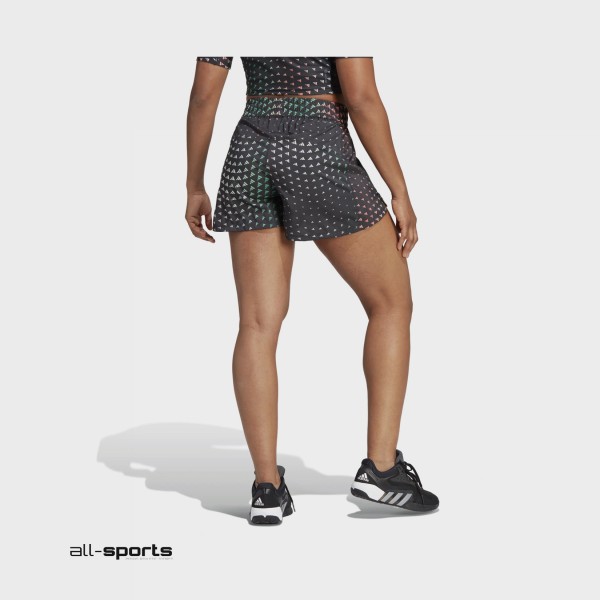 Adidas Aeroready Brand Love Woven Pacer AOP Γυναικειο Σορτσακι Μαυρο