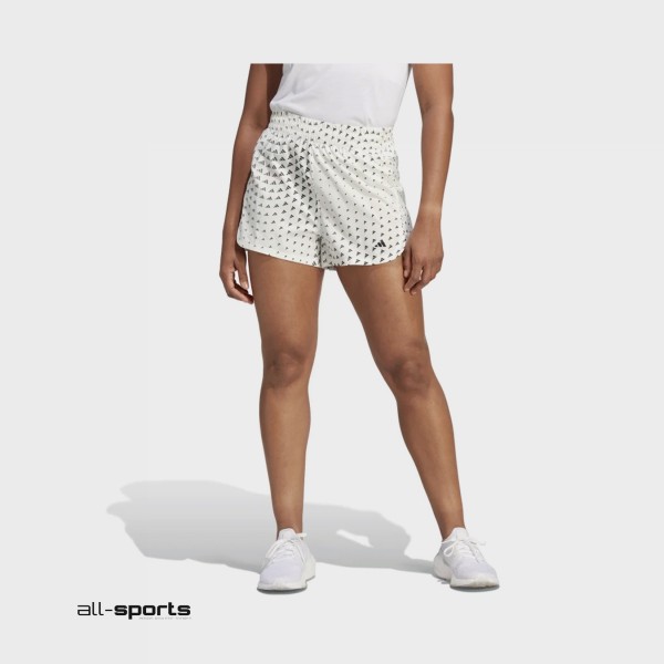 Adidas Aeroready Brand Love Woven Pacer AOP Γυναικειο Σορτσακι Λευκο