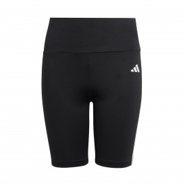 Adidas Train Essentials Aeroready 3 Stripes Biker Εφηβικο Ποδηλατικο Κολαν Μαυρο