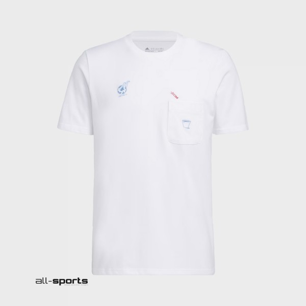 Adidas Sportswear Change Graphic Pocket Ανδρικη Μπλουζα Λευκη