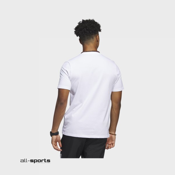Adidas Sportswear Change Graphic Pocket Ανδρικη Μπλουζα Λευκη