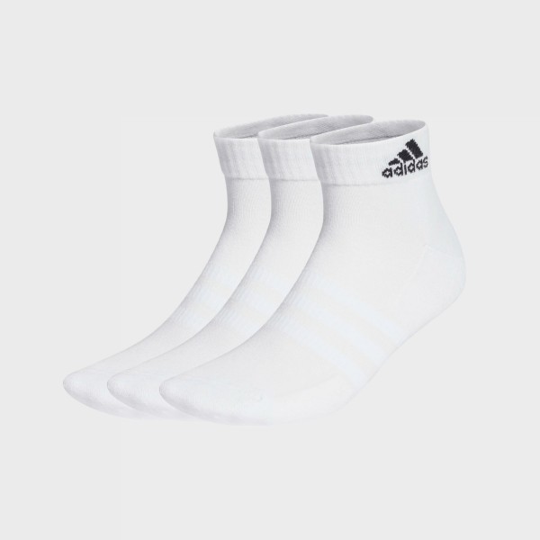 Adidas Sportswear Cushioned Ankle 3 Ζευγη Unisex Καλτσες Λευκες