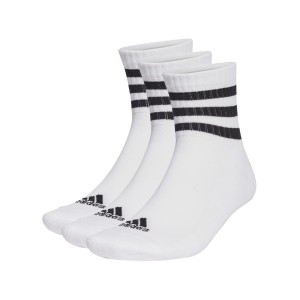 Adidas 3Stripes Cushioned Sportswear Mid-Cut 3P Unisex Καλτσες Λευκες