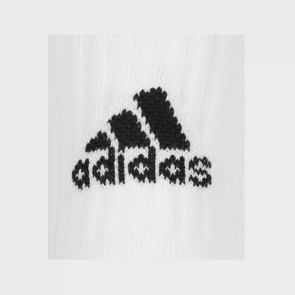 Adidas 3 Stripes Cushioned Crew 3 Ζευγη Unisex Καλτσες Λευκο - Μαυρο