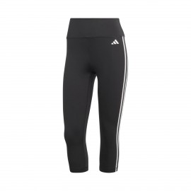 Adidas Train Essentials 3 Stripes High Waisted 3/4 Γυναικειο Κολαν Μαυρο