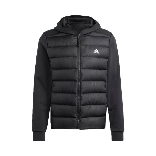 Adidas Sportswear Essentials Hybrid Down Hooded Ανδρικη Ζακετα Μαυρη