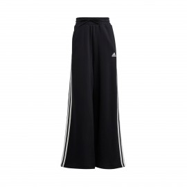 Adidas Essentials 3 Stripes French Terry Wide Γυναικειο Παντελονι Μαυρο