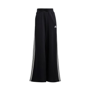 Adidas Essentials 3 Stripes French Terry Wide Γυναικειο Παντελονι Μαυρο
