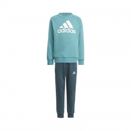 Adidas Essentials Logo Fleece French Terry Παιδικο Σετ Μπλε