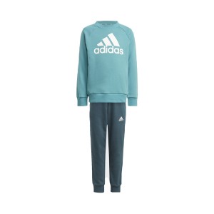 Adidas Essentials Logo Fleece French Terry Παιδικο Σετ Μπλε