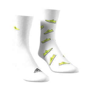Adidas Run X Ultraboost Love Graphic 2 Ζευγη Unisex Καλτσες Λευκες