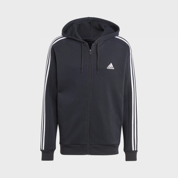 Adidas Sportswear Hooded Track Top 3 Stripes Ανδρικη Ζακετα Μαυρη