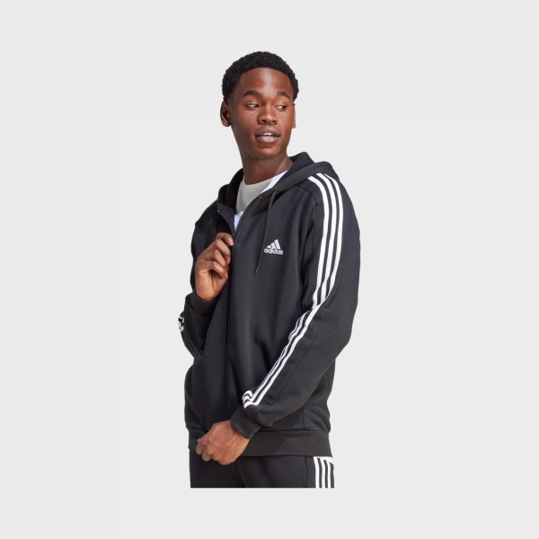 Adidas Sportswear Hooded Track Top 3 Stripes Ανδρικη Ζακετα Μαυρη