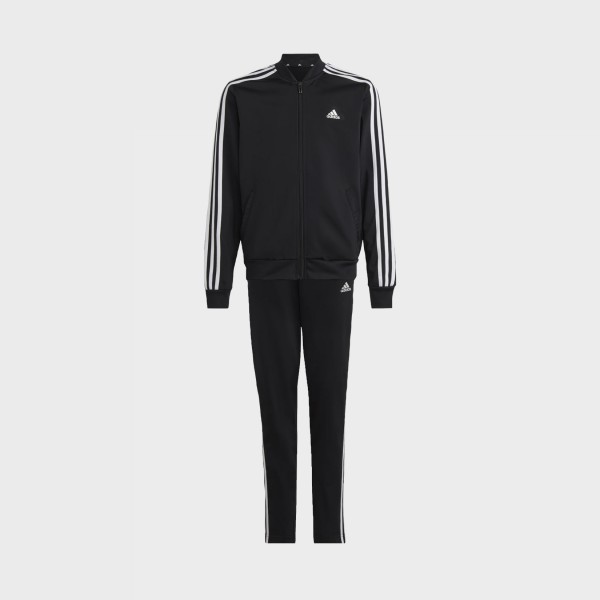 Adidas Essentials 3-Stripes Track Suit Εφηβικο Σετ Ρουχων Μαυρο