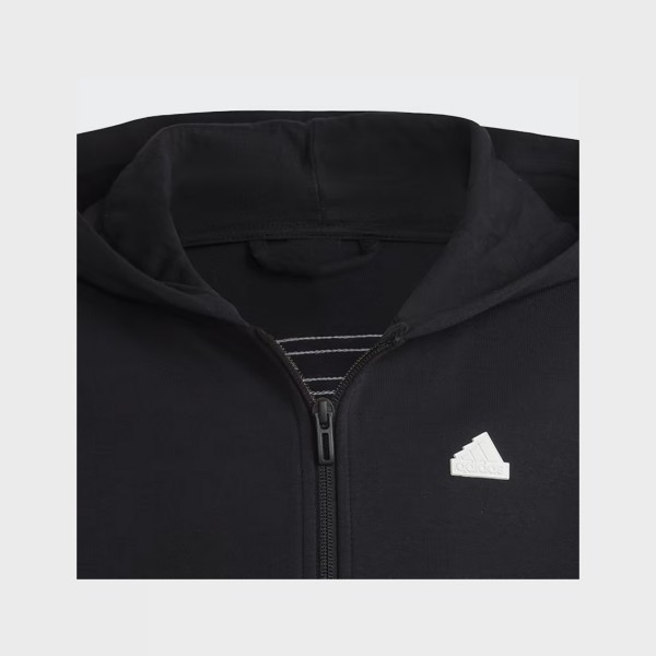 Adidas Sportswear Future Icon 3 Stripes Hooded Εφηβικη Ζακετα Μαυρη