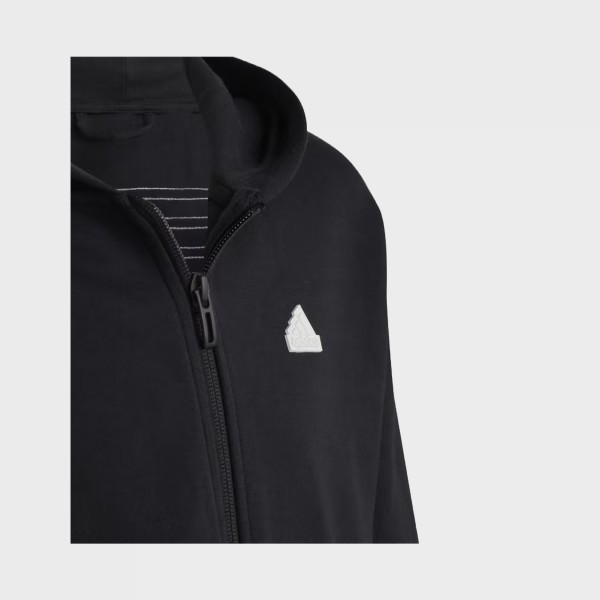 Adidas Sportswear Future Icon 3 Stripes Hooded Εφηβικη Ζακετα Μαυρη