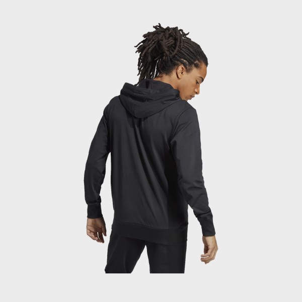 Adidas Essentials Logo Aeroready Hooded Ανδρικη Φουτερ Μαυρη