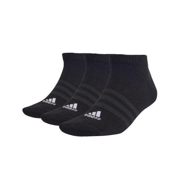 Adidas Low Logo Light 3 Ζευγη Unisex Καλτσες Μαυρες