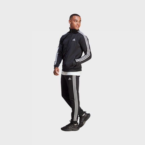 Adidas Basic 3 Stripes Tricot Track Suit Ανδρικο Σετ Ρουχων Μαυρο