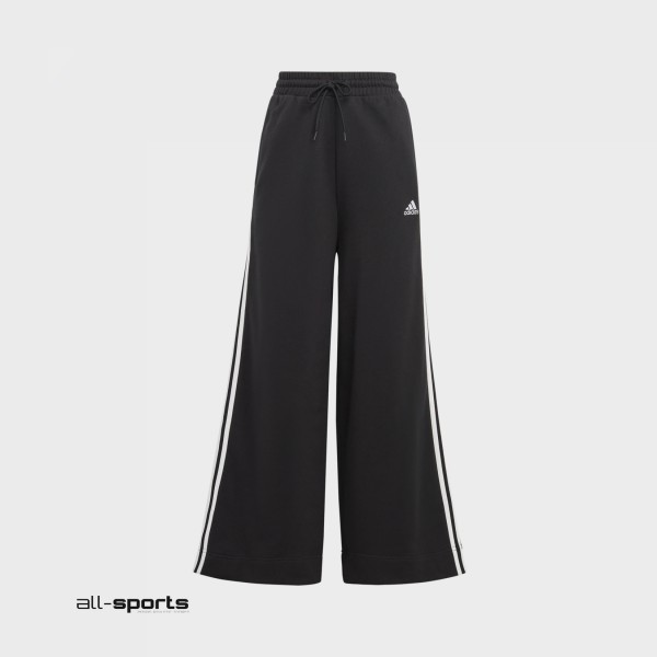 Adidas Sportswear 3Stripes Wide Leg Γυναικειο Παντελονι Μαυρο