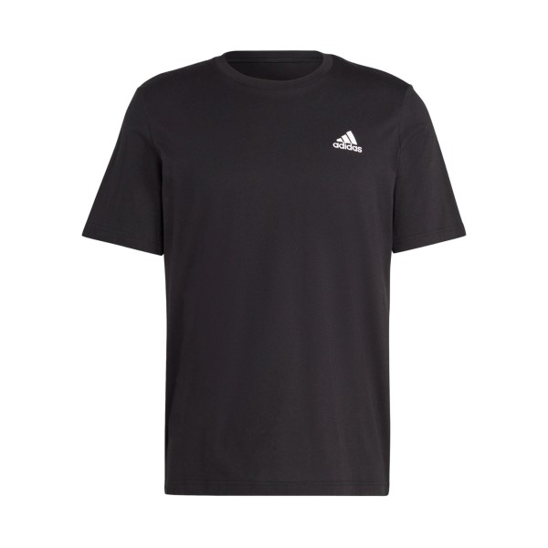 Adidas Essentials Single Jersey Embroidered Small Logo Ανδρικη Μπλουζα Μαυρη